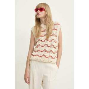 Stine Goya vestă din bumbac culoarea bej, SG5949 imagine