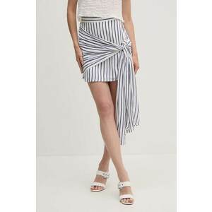 Bardot fusta MALIRA culoarea albastru marin, mini, creion, 59418SB imagine