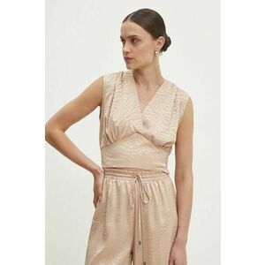 Answear Lab bluza femei, culoarea bej, modelator imagine