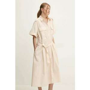 Answear Lab rochie culoarea bej, midi, oversize imagine