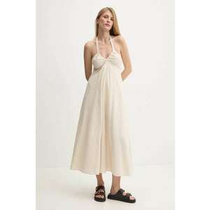 Answear Lab rochie culoarea bej, midi, evazată imagine