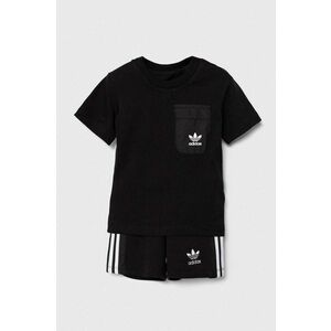 adidas Originals compleu copii SHORT TEE SET culoarea negru, IX7509 imagine