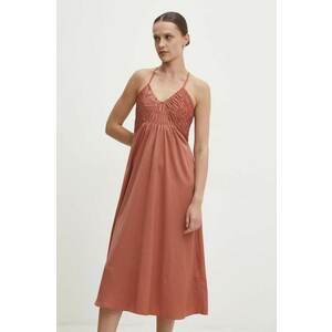 Answear Lab rochie culoarea portocaliu, midi, evazată imagine