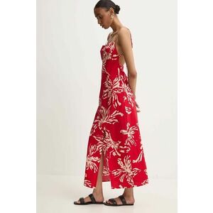Answear Lab rochie din bumbac culoarea rosu, maxi, evazată imagine