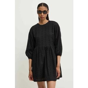Answear Lab rochie din bumbac culoarea negru, mini, evazată imagine