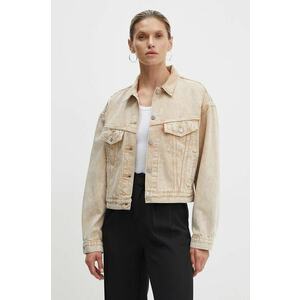 Levi's geacă din denim femei, culoarea bej, de tranziție, A9155 imagine