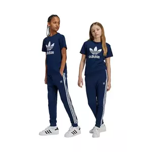 adidas Originals pantaloni de trening pentru copii TREFOIL PANTS culoarea albastru marin, cu imprimeu, IY7486 imagine