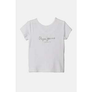 Pepe Jeans tricou copii Culoarea alb imagine