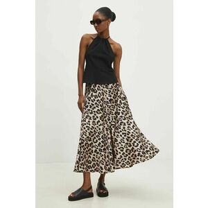 Answear Lab fustă culoarea maro, midi, evazati imagine