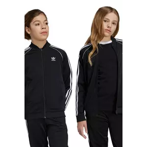 adidas Originals bluza copii SST TRACK TOP culoarea negru, cu imprimeu, IX7628 imagine