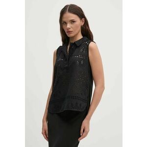 Sandro Ferrone bluza din bumbac femei, culoarea negru, neted, SFS14XBDBOOGABO imagine