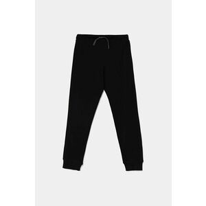 United Colors of Benetton pantaloni de bumbac pentru copii culoarea negru, neted, 3J68CF058 imagine