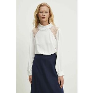 Answear Lab bluza femei, culoarea alb, neted imagine