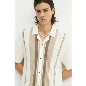 Hollister Co. cardigan culoarea bej, KI320-4026 imagine