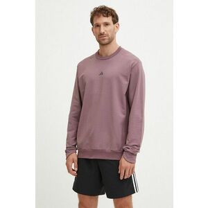 adidas Performance hanorac de antrenament culoarea violet, cu imprimeu, JF4240 imagine