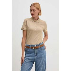 Lacoste tricou polo culoarea bej, PF5462 imagine