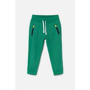 United Colors of Benetton pantaloni de trening pentru copii culoarea verde, neted, 330SGF03Z imagine