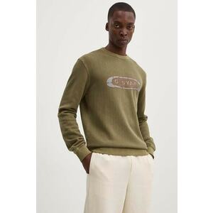 G-Star hanorac de bumbac bărbați, culoarea verde, cu imprimeu, D25101-D688 imagine