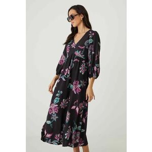 Medicine rochie culoarea negru, midi, evazată imagine