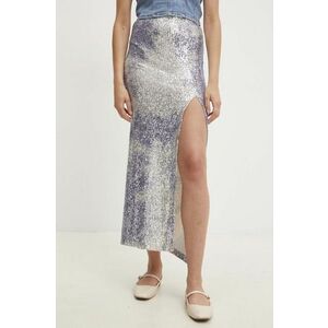 Answear Lab fustă culoarea argintiu, midi, drept imagine