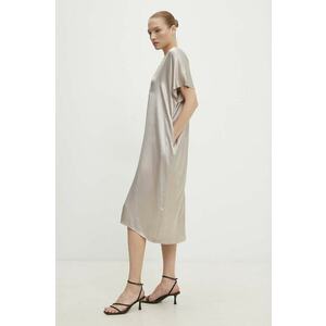 Answear Lab rochie culoarea bej, midi, dreaptă imagine