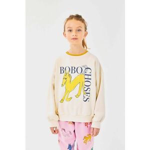Bobo Choses hanorac de bumbac pentru copii Wonder Horse culoarea bej, cu imprimeu, 224AC038 imagine