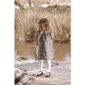 Tartine et Chocolat rochie din bumbac pentru bebeluși culoarea gri, mini, evazată, TZ30021 imagine