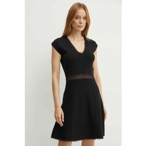 Morgan rochie RMNANO culoarea negru, mini, evazată, RMNANO imagine