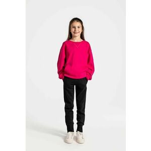 Coccodrillo pantaloni de trening din bumbac pentru copii culoarea negru, neted, EVERYDAY GIRL imagine
