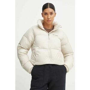 Columbia geaca Puffect Colorblock femei, culoarea bej, de iarna, 2088501 imagine