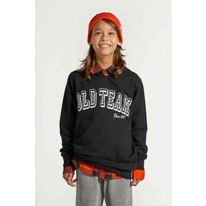 Coccodrillo hanorac de bumbac pentru copii culoarea negru, cu glugă, cu imprimeu, EVERYDAY BOY imagine