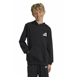 adidas bluza copii DOODLE PACK HD culoarea negru, cu glugă, cu imprimeu, IZ0420 imagine