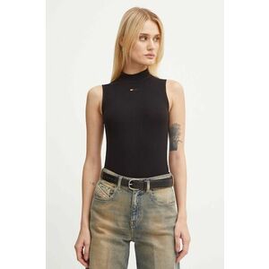 Diesel top femei, culoarea negru, cu turtleneck imagine