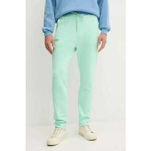 American Vintage pantaloni de trening culoarea turcoaz, neted, MIZU05BH24 imagine