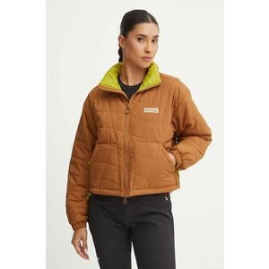 Columbia geaca Wallowa Insulated femei, culoarea maro, de tranzitie, oversize, 2090751 imagine
