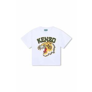 Kenzo Kids tricou de bumbac pentru copii culoarea alb, cu imprimeu, K60746 imagine
