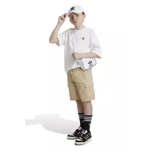 adidas Originals pantaloni scurti copii CARGO SHORTS culoarea bej, talie reglabila, IX7598 imagine