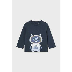 Mayoral longsleeve din bumbac pentru bebeluși culoarea albastru marin, cu imprimeu, 2040 imagine