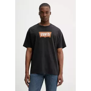 Levi's tricou din bumbac barbati, culoarea negru, cu imprimeu, 000RY imagine