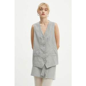 Moschino Jeans vesta din amestec de lana culoarea gri, un singur rand de nasturi, A1001 8725 imagine