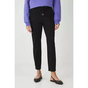 Medicine pantaloni culoarea negru, fason chinos, medium waist imagine