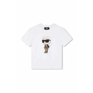 Karl Lagerfeld tricou de bumbac pentru copii culoarea alb, cu imprimeu, Z30241 imagine