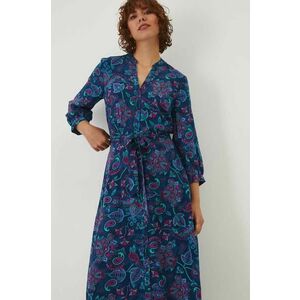 Medicine rochie culoarea bleumarin, midi, evazată imagine