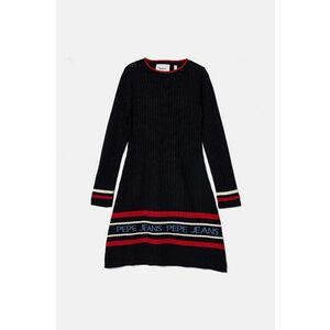 Pepe Jeans rochie fete WANDA culoarea bleumarin, mini, evazată, PG951680 imagine