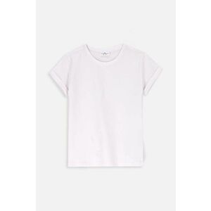Coccodrillo tricou de bumbac pentru copii culoarea alb, BASIC GIRL imagine