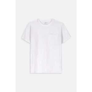 Coccodrillo tricou de bumbac pentru copii culoarea alb, neted, BASIC BOY imagine