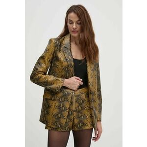 Sisley sacou culoarea galben, un singur rand de nasturi, modelator, 2S6VLW029 imagine