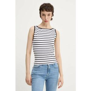 Abercrombie & Fitch top femei, culoarea alb, KI139-4683 imagine