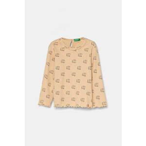 United Colors of Benetton longsleeve copii culoarea portocaliu, 36LKG10FF imagine