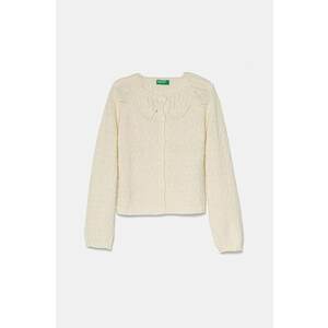 United Colors of Benetton cardigan cu amestec de lână pentru copii culoarea bej, light, 1076G500J imagine
